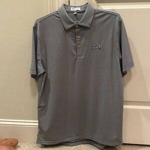 Peter Millar Summer Comfort Perfomance TCU shirt (White and Black micro stripe)